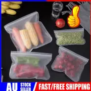 2/4PCS EVA Silicone Food Storage Bags Reusable Zip Lock Pouch Fresh Sealer·