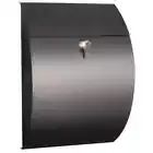 Durable Galvanized Steel Mounting Black Contemporary Locking Mailbox With 3 Keys