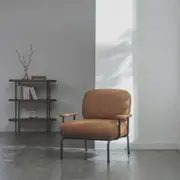 Mattia Mid Century Modern Occasional Armchair Leather