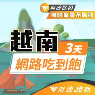 【飛速移動】越南3天｜高速上網 無限流量吃到飽(旅遊上網卡 越南 網卡 越南網路 越南網卡)