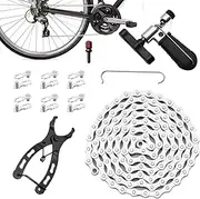 Vgvgaj Speed Bike Chain,Repair Chain Breaker Kit Link Plier - Link Connectors Easy Installation Racing Cycling Accessories for Beginners Adults Enthusiasts