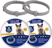 Pet Flea Collar Small Size Flea and Tick Prevention for Cats, 2 Pack Flea and Tick Collar for Cats, 38cm/15 inch, 8 Month Protection