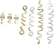 Baluue Unique 16pcs Spiral Hair Beads Dreadlock Jewelry for Women Fashion Braiding Accessories Present for Family Friends
