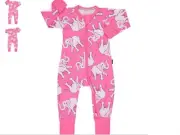 Bonds Zip Wondersuit Pink Elephants - Choice of Sizes BNWT
