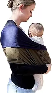 Mamas Bonding Comforter Baby Carrier, Mama's Bonding Comforter Wraps, Mama's Bonding Comforter, Generic Stretchy Baby Carrier, Baby Wrap Carrier for Babies Girl Boy (L(105 * 73cm),Cyan+Green)