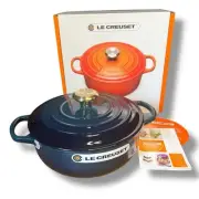 Le Creuset Signature Sauteuse Oven 3.5 Qt Agave Blue Cast Iron New in Box 3.4 L