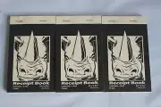 3 Receipt Books, 5 X 3 4/10, Carbonless 2 Parts 70 Sets/Book