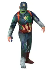 Zombie Captain America Deluxe Costume for Teens - Marvel What If?