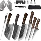 Chef/Butcher Fish Knife Set, High Carbon Steel Hand Forged Boning Carving Knife