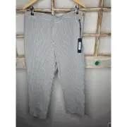NWT Donna Karan New York Grey/White Stripe Cropped Ladies size 16