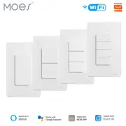 MOES WiFi Smart Light Switches Wall Switch Combo Alexa Google APP Remote Control