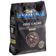 Ghirardelli 100% Cacao Unsweetened Chocolate Liquor Wafers 5 lb. - 2/Pieces