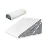 NNEOBA Adjustable Wedge Pillow Set Ergonomic Triangle Pillow Headrest Grey