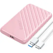 Orico 25PW1-U3-PK 2.5" External Hard Drive Enclosure USB to SATA for HDD/SSD 7/9.5mm - Pink