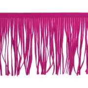 2 Yards 12 Inch PU Leather Fringe Trim DIY Tassel Fringe for Sewing, Rose Red