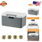 Stackable Lockable Storage Bins - 10 Gallon + 2.3 Gallon for Secure Organization