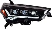 Headlight Assembly Compatible with TY 4Runner 2014-2020 LED DRL LED Sequential Turn Signal LED Low Beam Full LED Light Source Headlight