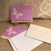 Vintage Hallmark Blank Thank You Note Cards Lot Of 9
