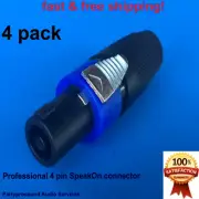 SpeakOn connector 4 pin pole for NL4FX (4 pack ) high wattage #20