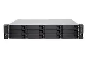 QNAP 12-Bay QTS hero NAS, Intel Xeon E-2236 6-core 3.4 GHz processor, 32 GB RAM(4 x 32GB), 4 GigaLan, 2 x 10GbE SFP+ SmartNIC, 2 x 10GBase-T