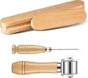 Gisafai 4 Pcs Tailors Clapper 12/7 Inch Seam Roller and Pressing Tool for Sewing Quilting Beech Wood Tool Set with Grip Handle for Ironing Setting Flattening Fabric Folds Clothing Wrinkle Sewing