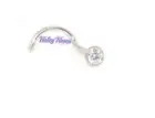 18ct White Gold 0.03ct Diamond Nose Stud Ring Pin Bone nose jewellery coneset