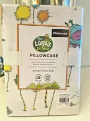 Pottery Barn pillowcase Dr Seuss Holiday party gift kid Gift LORAX school Disney