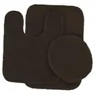 Mk Home 3pc Angela Non Slip Soft Bath Set Rugs for Bathroom Bath Rug, Contour