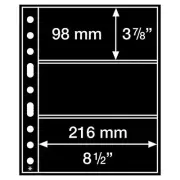 Leuchtturm Münzhüllen Grande 3S 98 X 216 MM Black 5er-Pack for Banknotes