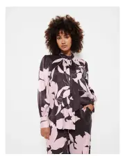 [Commonry] The Tie Front Print Shirt in Floral Print