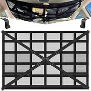 Umiup Car Ceiling Cargo Net Pocket Storage Net with 3 Pockets, 35.5" x 25.6" Car Overhead Storage Mesh Organizer, Double-Layer Mesh SUV for SUVs,Road Trips, Camping Essentials