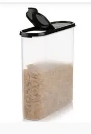 New Tupperware Modular Mates Super Oval #5 with Pour All Seal Black Cereal 5L
