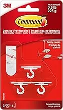 3M Polyethylene 3CT Command Ceiling Hooks, 1, Plain