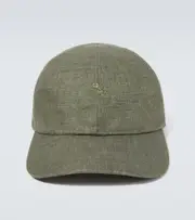 [Loro Piana] Loro Piana Logo linen hat XL green
