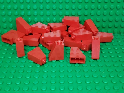 ** 25 CT LOT ** Lego NEW red 2 x 1 x 2 slope pieces Lot of 25