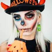 Creepy Halloween Earings Alien UFO Witch Cauldron Glow In The Dark Acrylic Ear