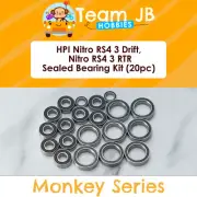 HPI Nitro RS4 3 Drift, Nitro RS4 3 RTR - 20 Pcs Rubber Sealed Bearings Kit