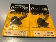 2 X CARB-I-TOOL H716 Cove Bit 1/2" Rad. x ¼” ROUTER BITS