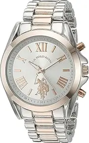 U.S. Polo Assn. Women's Quartz Metal and Alloy Casual Watch, Color:Two Tone (Model: USC40118), white, Quartz Movement