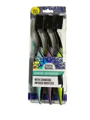 Toothbrush GuruNanda Charcoal Infused Soft Bristles Helps Clean Plaque New