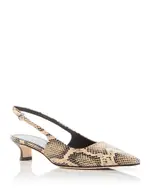 Aeyde Women's Catrina Snake Embossed Slingback Pumps