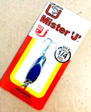 Luhr-Jensen Mister 'J' Chrome Blue P-Lite 1/4-ounce Fishing Spoon #1183-014-153
