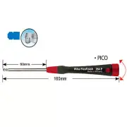 264P Ball End Hex Micro Screwdriver 3.0 x 60mm Made in Germany