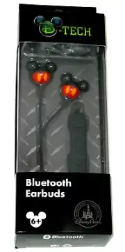 Mickey Mouse Bluetooth Earbuds Icon Ears D-Tech Built-in Battery 3.7V + Cushions