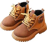 [FEOYA] Boys Girls Short Boots Waterproof Ankle Boots Non-Slip Children's Boots with Zip Baby Spring Autumn School Boots Comfortable Fashion Boots 21-30 EU