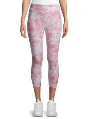 Time and Tru Ladies Womens Capri Leggings Dusty Rose Tie Dye Size 2XL 20