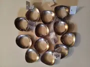 Crate&Barrel Model 436-194 Elegant Shape Metal Napkin Ring Lot Of 12, New