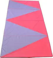 Super Large 300cm x 120cm Gymnastics Folding Gym Yoga Exercise Mat - Pink/Purple - Folding Exercise Floor MAT Dance Yoga Gymnastics Training