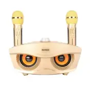 Mobie KTV Family Bluetooth Karaoke Speaker with 2 Wireless Microphones Gold