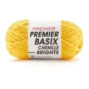 Premier Basix Chenille Brights Yarn-Lemon 2126-22